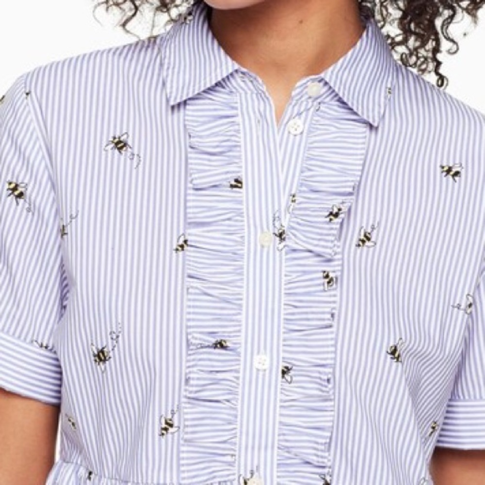 Kate Spade Abuzz Poplin Top